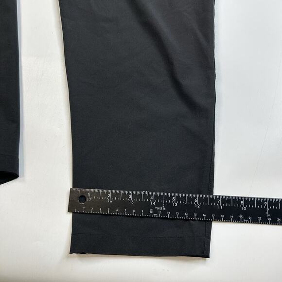 Albion Bow Belt Ankle Pant Womens XS Black Paper Bag Pull On Nylon Stretch - Picture 6 of 9